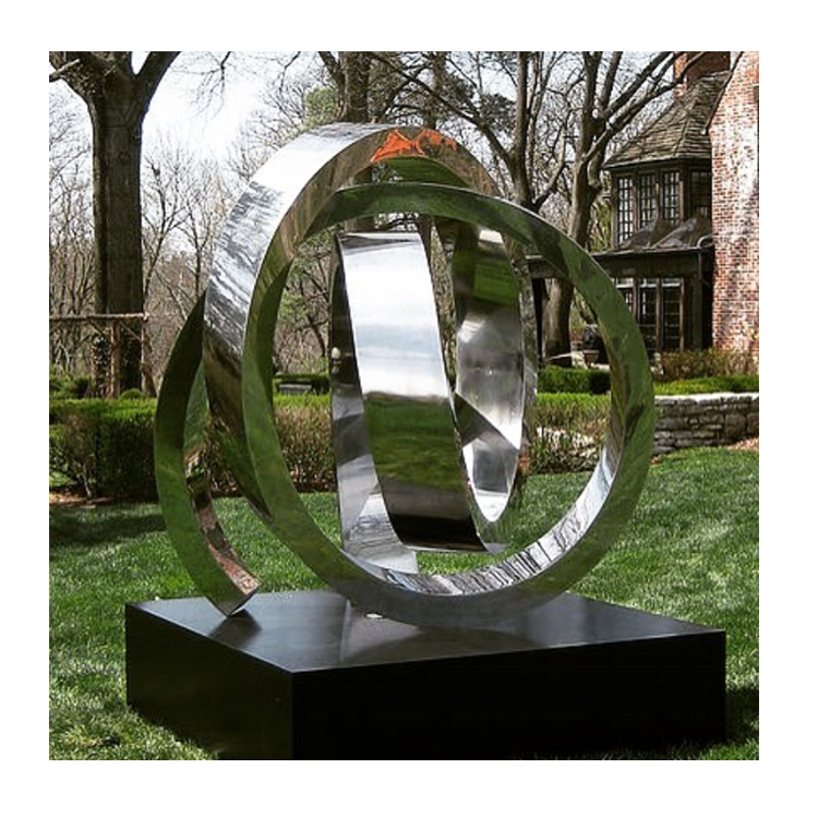 Large modern stainless steel outdoor abstract statue for Park