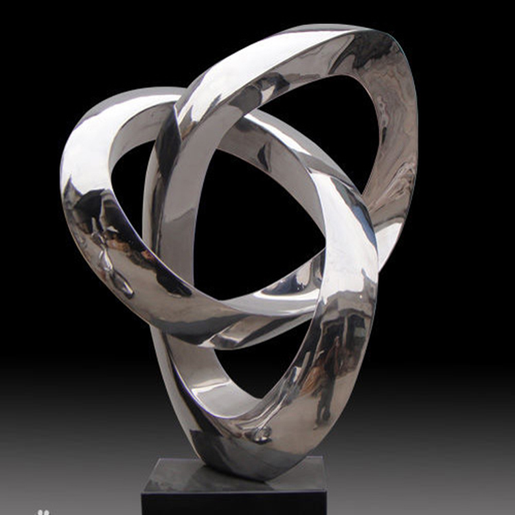 Abstract Handmade Polished Metal Stainless Steel Sculpture