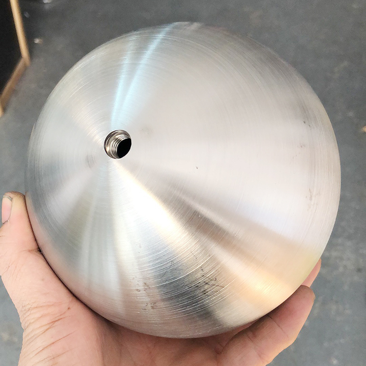 Brushed Polished Stainless Steel Hollow Spheres 150mm M8 Holes